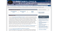 Desktop Screenshot of metabolomicsworkbench.org